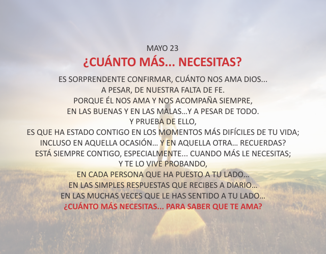 ¿Cuánto más... necesitas?